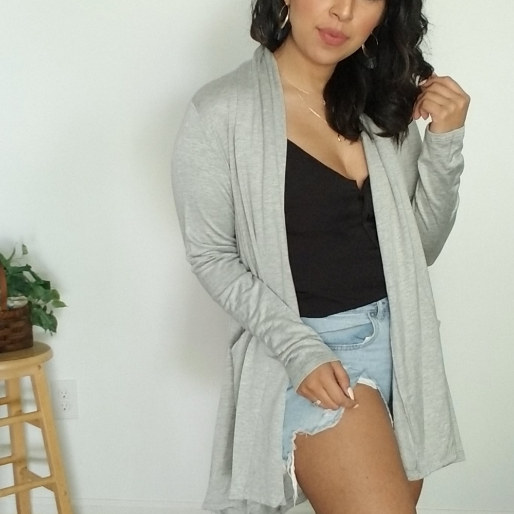 𝙇𝘼𝙎𝙏 𝙊𝙉𝙀 | ULTRAMODERN OPEN CARDIGAN MAUVE - Picture 6 of 8